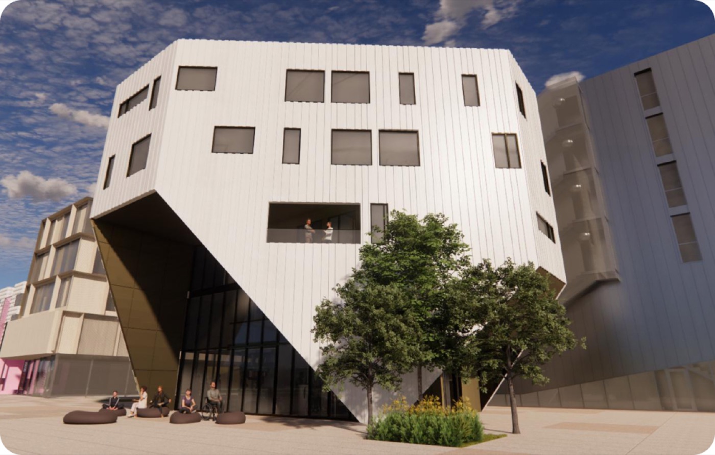 Burrow building with a shared courtyard